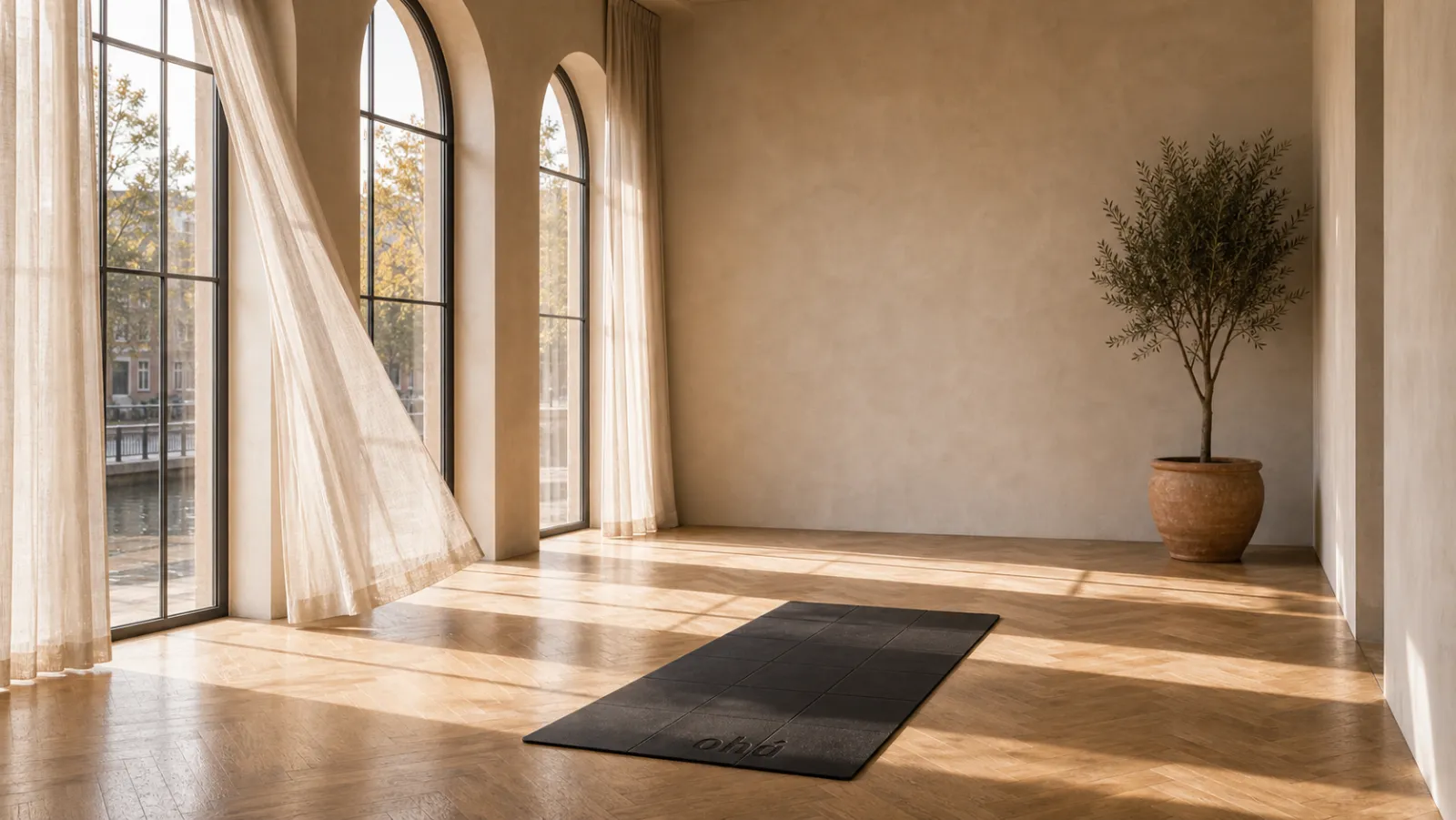 Atelier Oost studio interior with an ohá mat